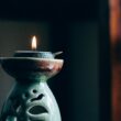 rule of thirds photography of lit candle