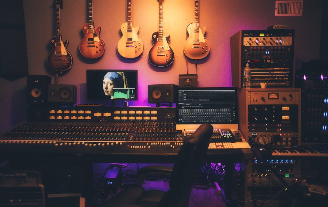 Music studio with premium, vintage and analog gear