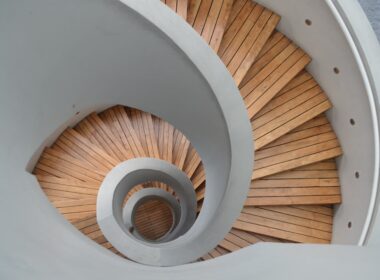 Houten trap in een woning